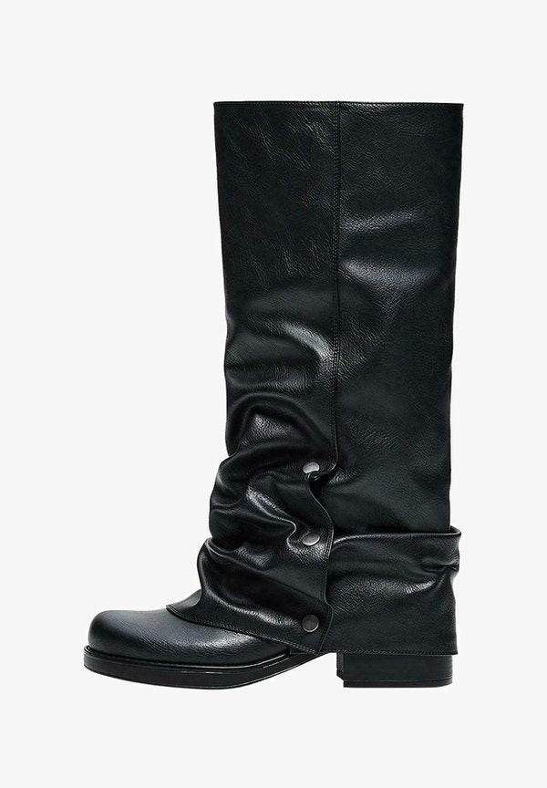 Bershka WITH BUCKLE - Boots - black