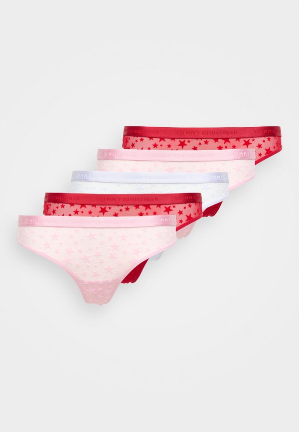 Tommy Hilfiger PACKS GIFT THONG 5 PACK - Thong - aura/red/bonita pink