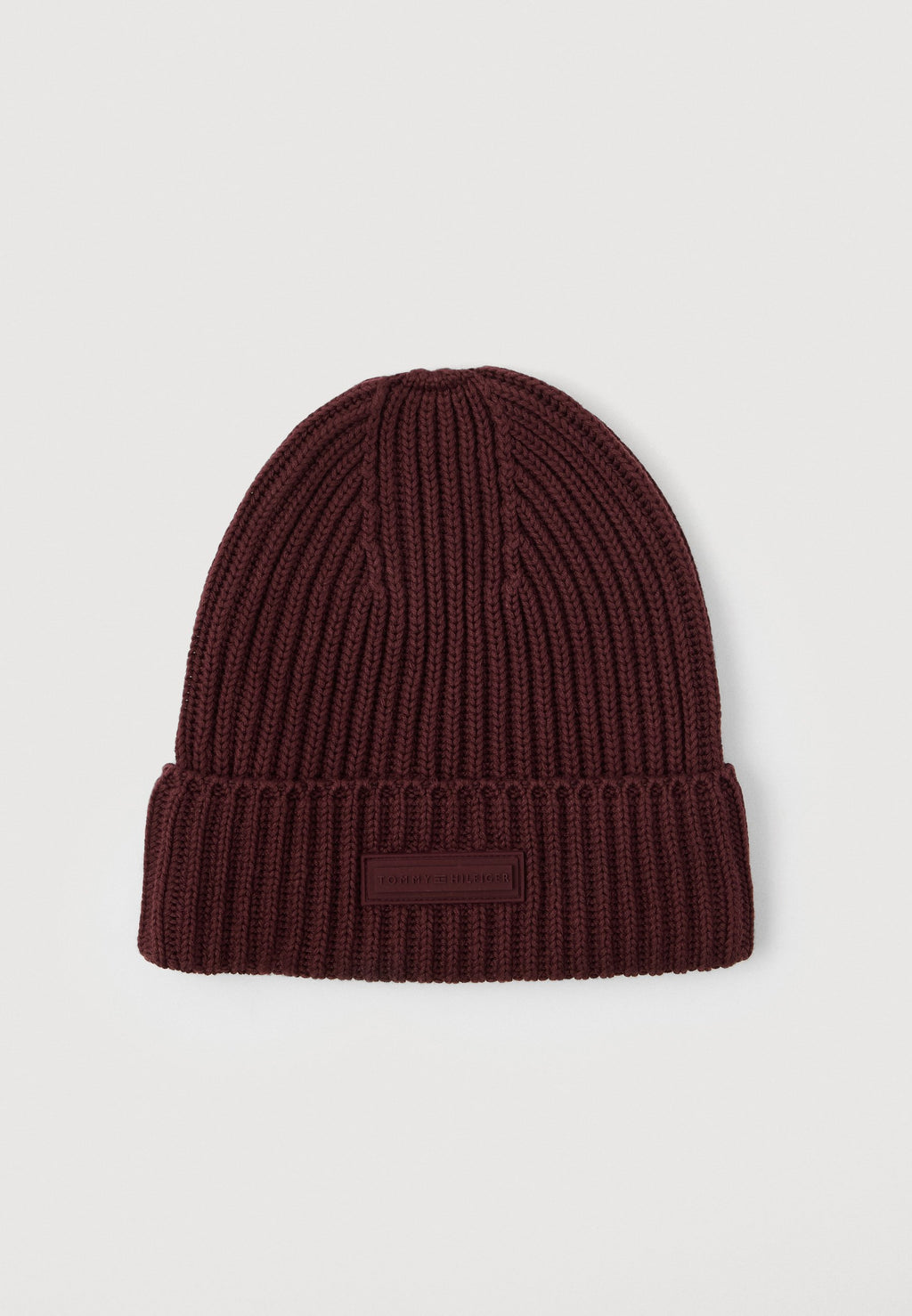 RUBBERISED LOGO KNIT BEANIE WITH WOOL Media 1