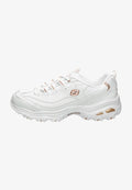 Skechers D'LITES - Trainers - white/rose gold-coloured