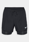 Nike Performance STRIDE HYBRID - 2-in-1 shorts - black/reflective silver-coloured