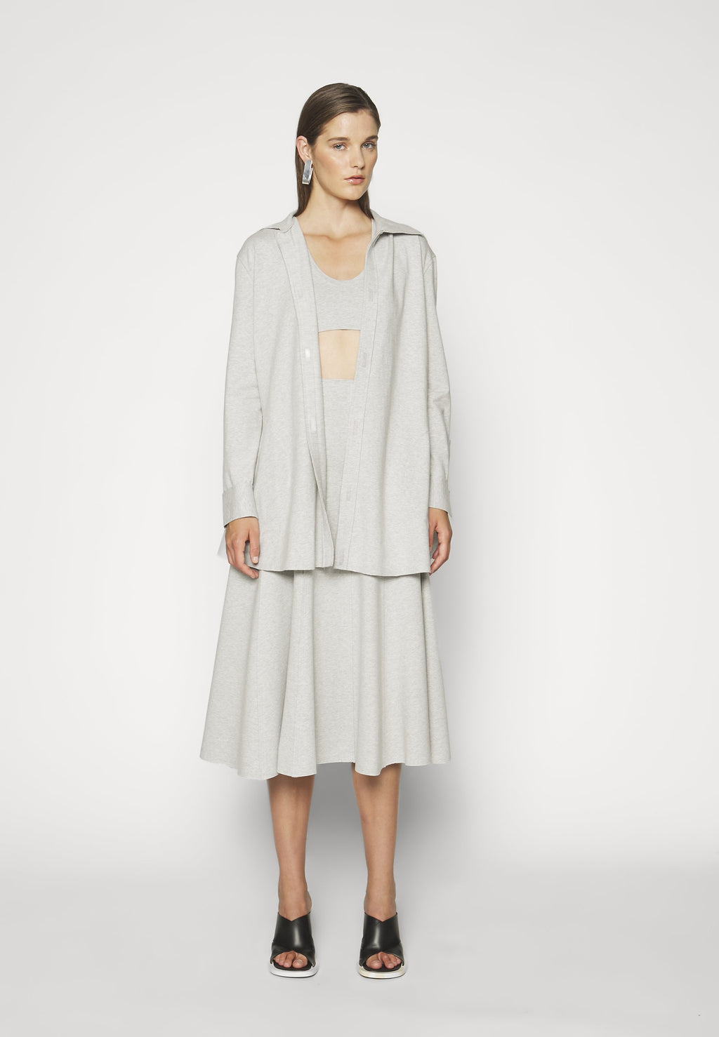Norma Kamali BOYFRIEND LINE MINI DRESS