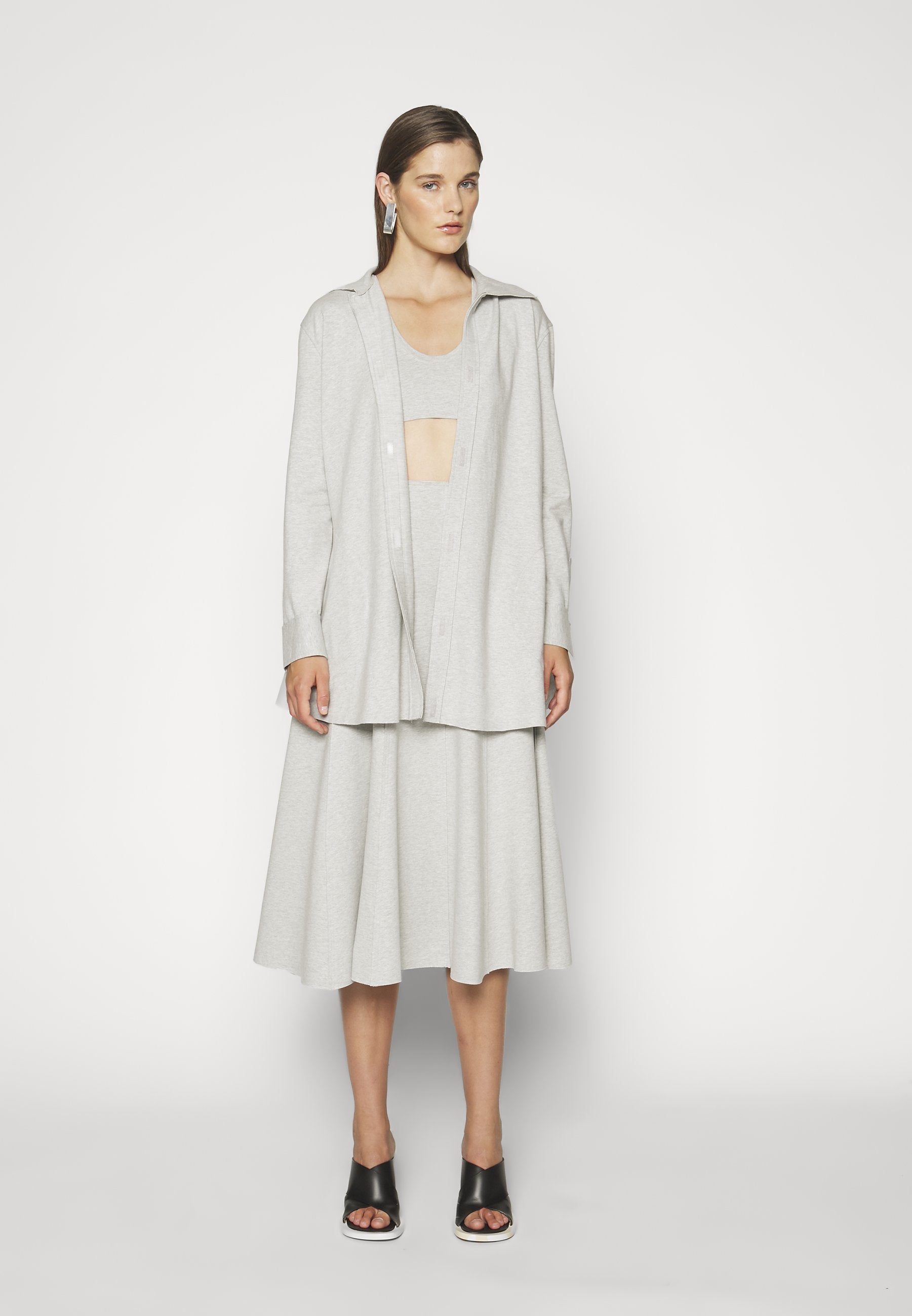 Norma Kamali BOYFRIEND LINE MINI DRESS