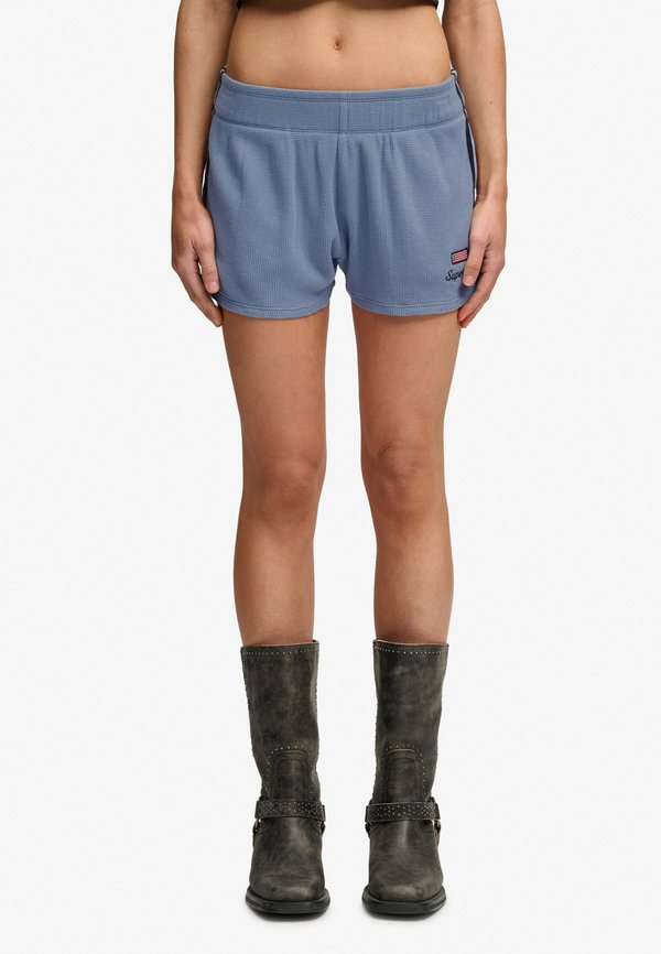 Superdry & Co SUPERDRY ATHLETIC ESSENTIALS WAFFLE RETRO SHORTS.. - Tracksuit bottoms - tidal blue