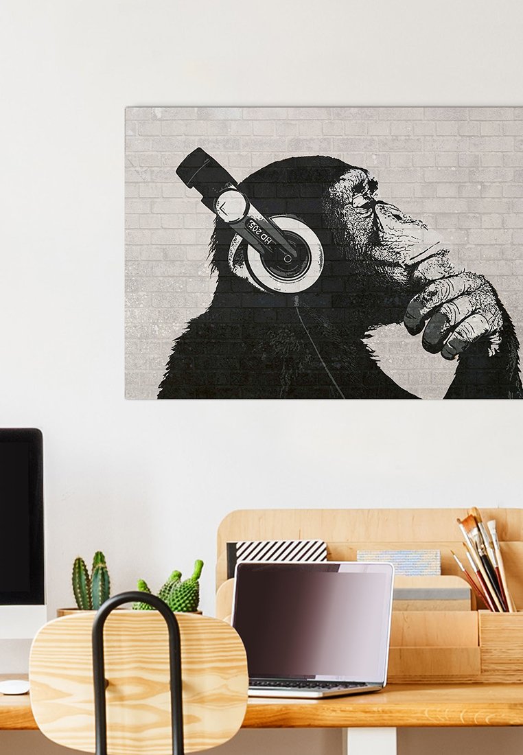 Orange Wallz HEADPHONE CHIMP - WALL