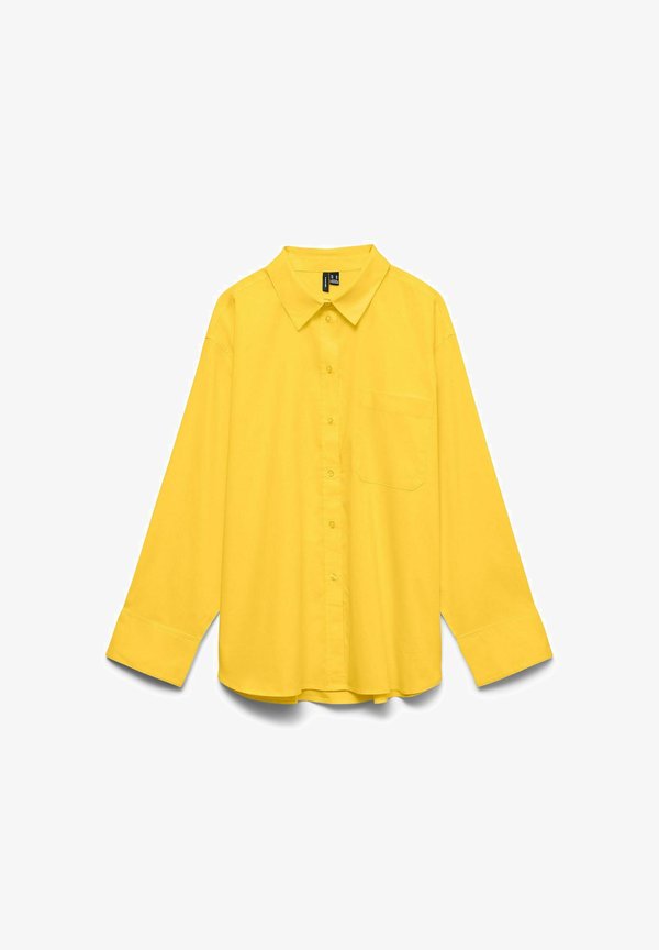 Vero Moda VMLOTUS SHIRT - Button-down blouse - primrose yellow