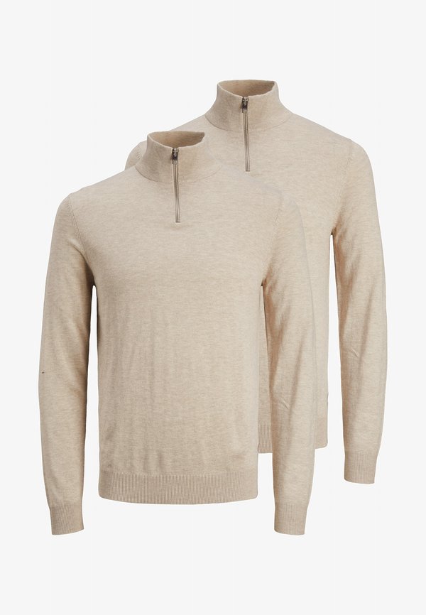 Jack & Jones JACK & JONES 2 PACK - Jumper - oatmeal melange