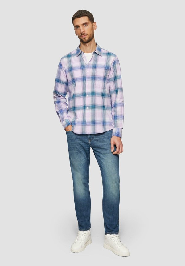 s.Oliver REGULAR FIT STRETCH MIT BRUSTTASCHE - Shirt - lavendel