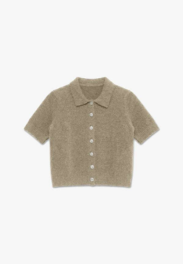 Vero Moda CARDIGAN VMELLY KNIT CARDIGAN - Cardigan - silver mink