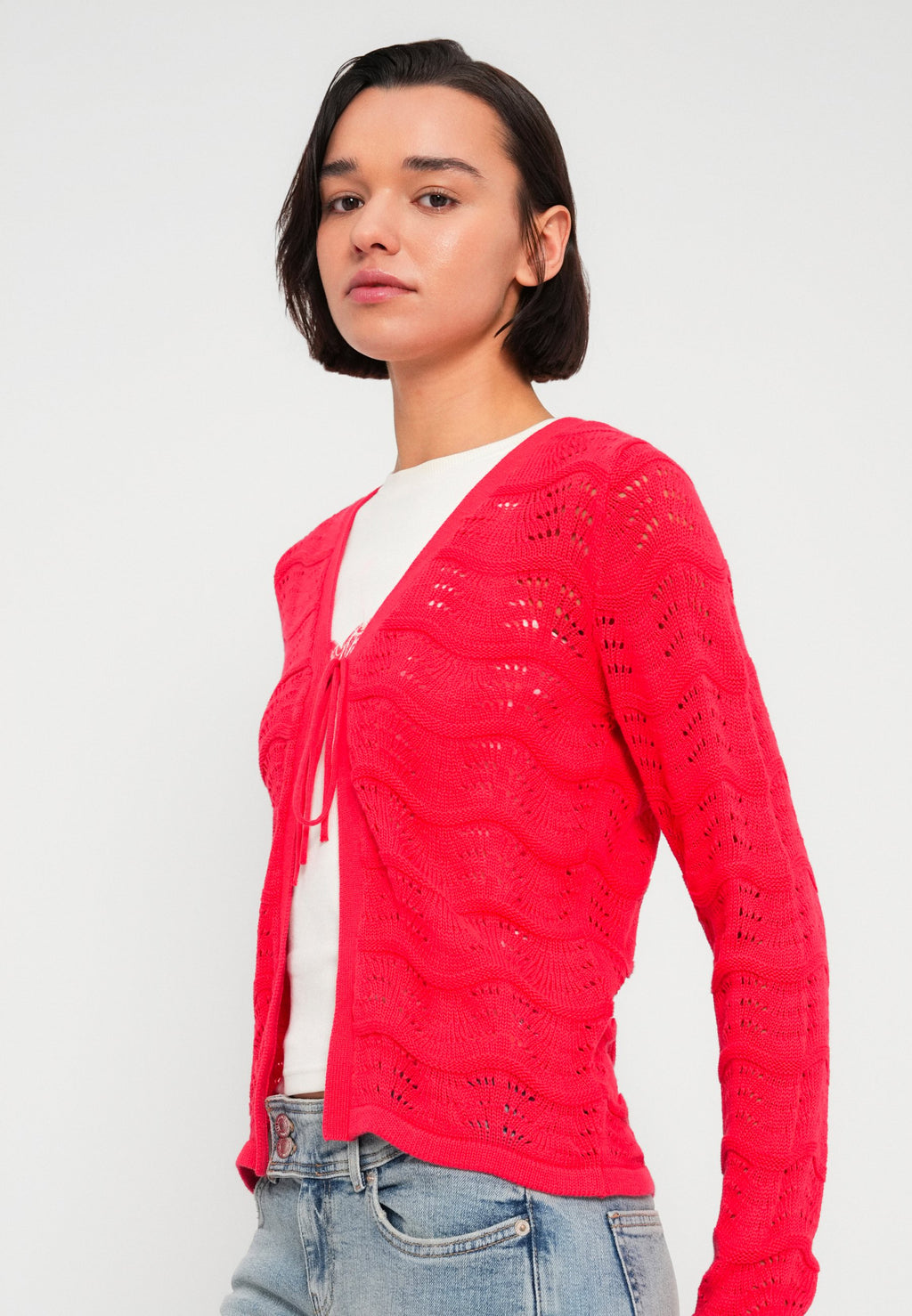 VILA Knitted VIWAVE Tie front