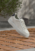 LOGO LEATHER PLATFORM CUPSOLE TRAINERS Media 1