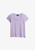 Superdry & Co SCOOP NECK - Print T-shirt - light lavender purple
