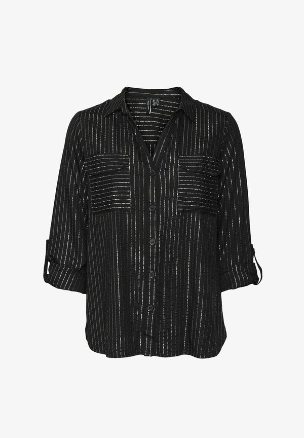 Vero Moda VMBUMPY - Button-down blouse - black