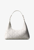 Calvin Klein EMBLEM PERFOR BAG - Handbag - white alyssum