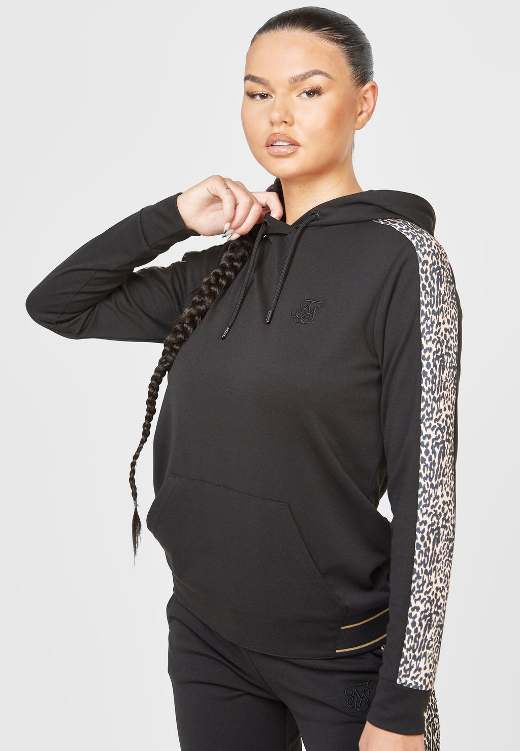 SIKSILK LEOPARD PRINT PANELLED