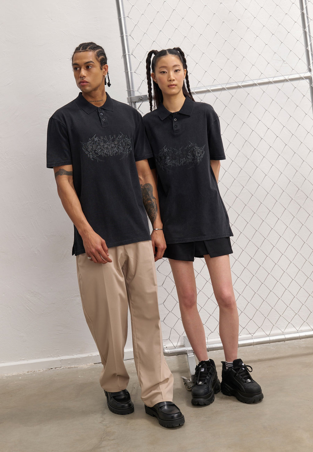 YOURTURN OVERSIZED FIT EMBRO POLO