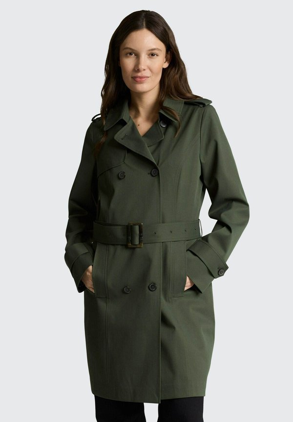 TOM TAILOR AUS WASSERABWEISENDEM MATERIAL - Trenchcoat - dark ivy green