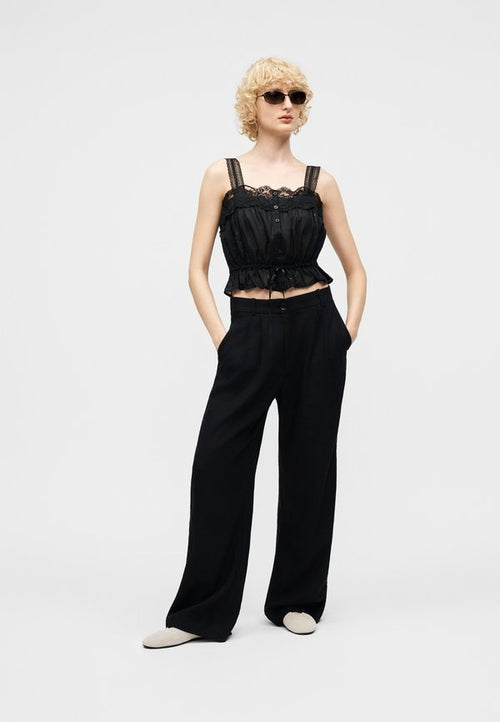 Abercrombie & Fitch SQUARE NECK BUTTON THROUGH CAMI