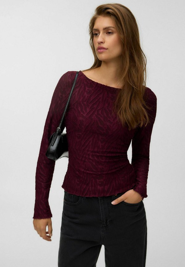 Vero Moda PARTY-TOP AWNANCY TOP - Long sleeved top - winetasting