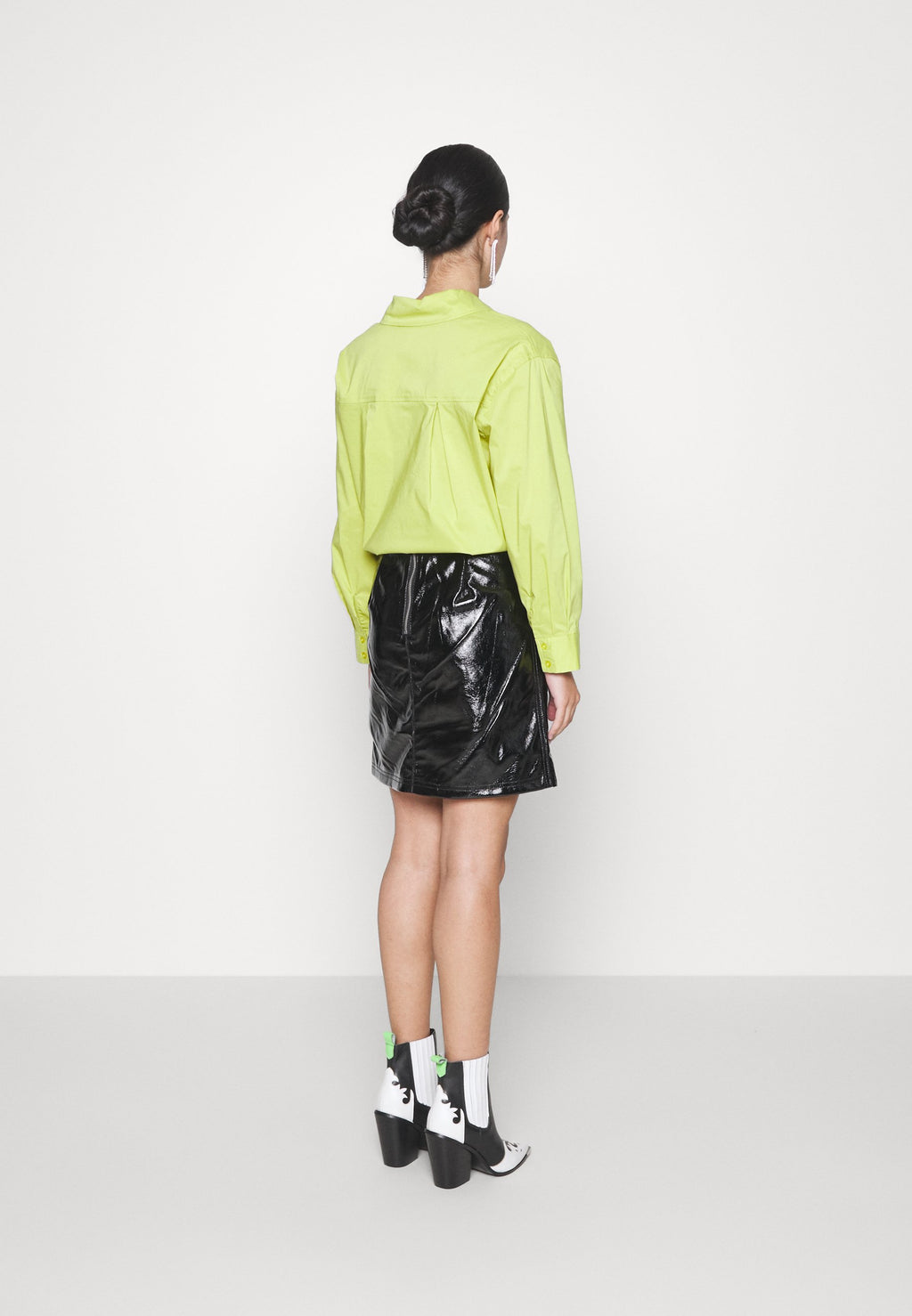 Noisy May Petite NMKAYA HW FRONT POCKET PU SKIRT