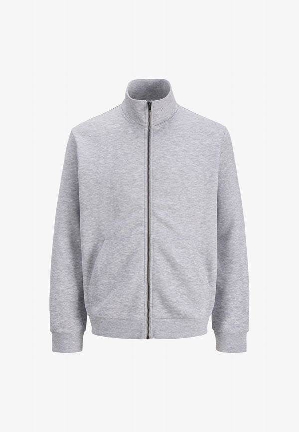 Jack & Jones Zip-up sweatshirt - light grey melange