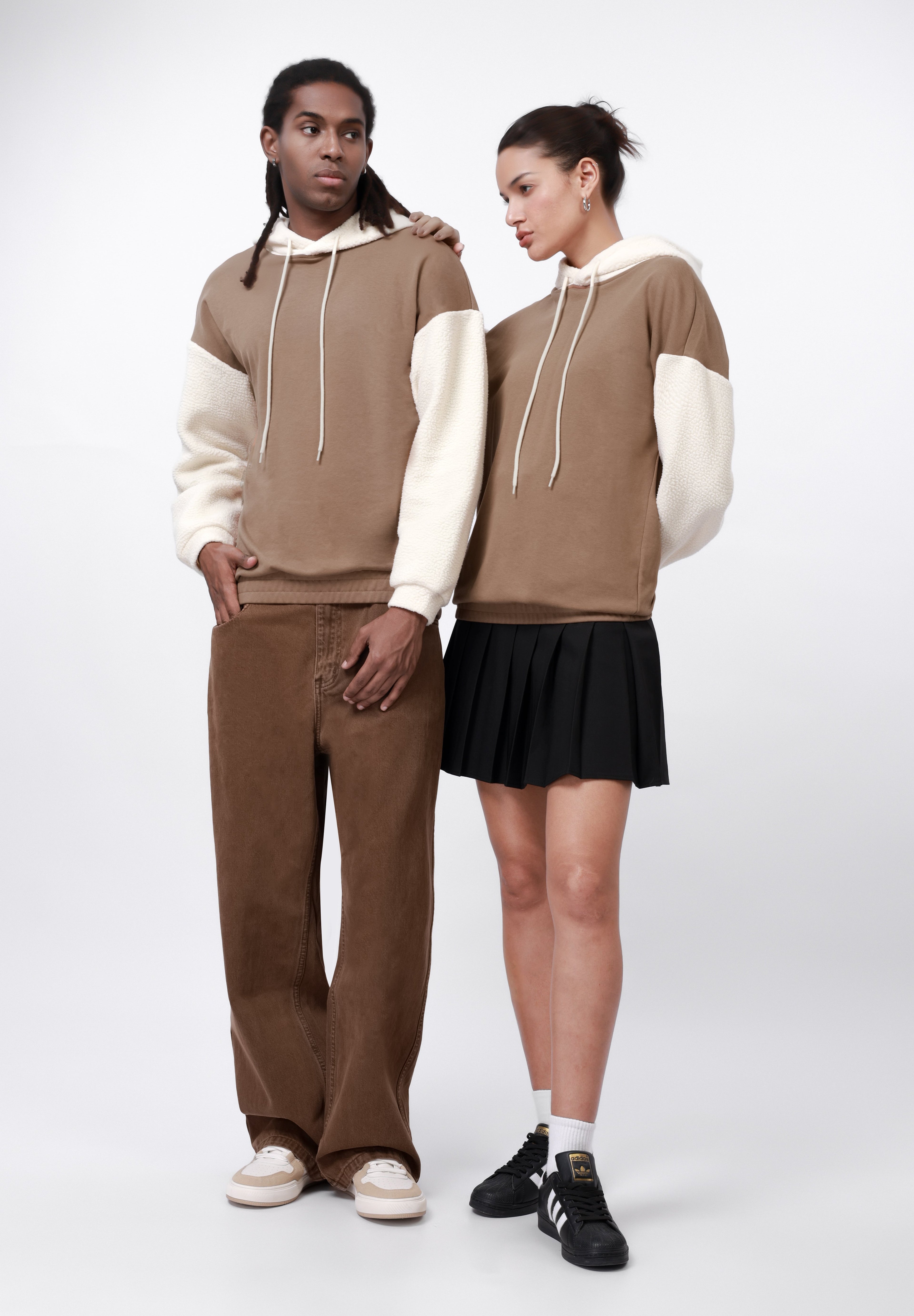 YOURTURN BORG HOOD AND SLEEVES UNISEX