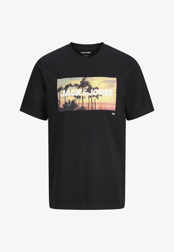Jack & Jones JJINDIANA TEE CREW NECK - Print T-shirt - black