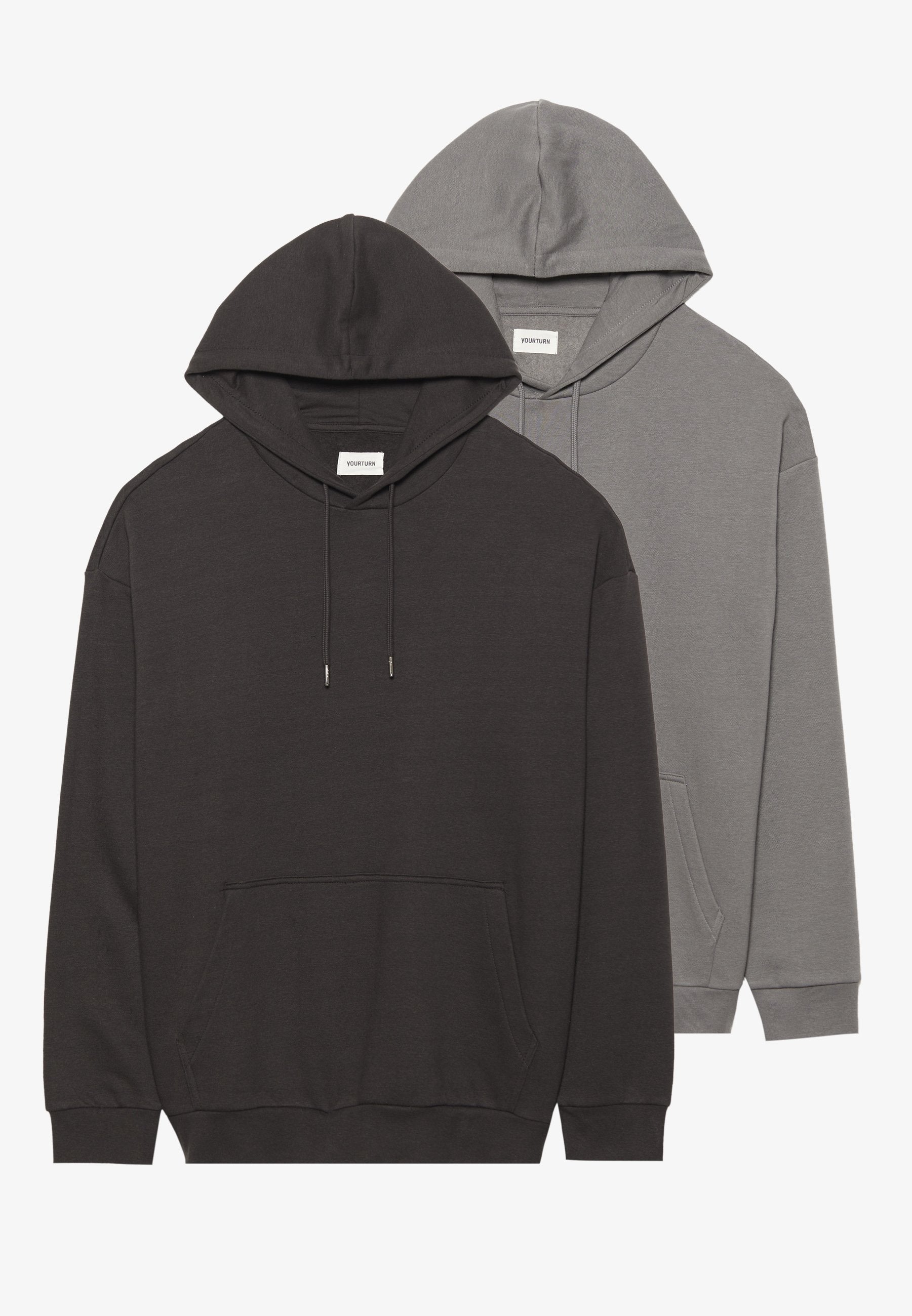YOURTURN UNISEX 2 PACK RELAXED FIT HOODIE