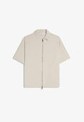 Bershka FLOWING SHORT SLEEVE BOXY  - Shirt - stone