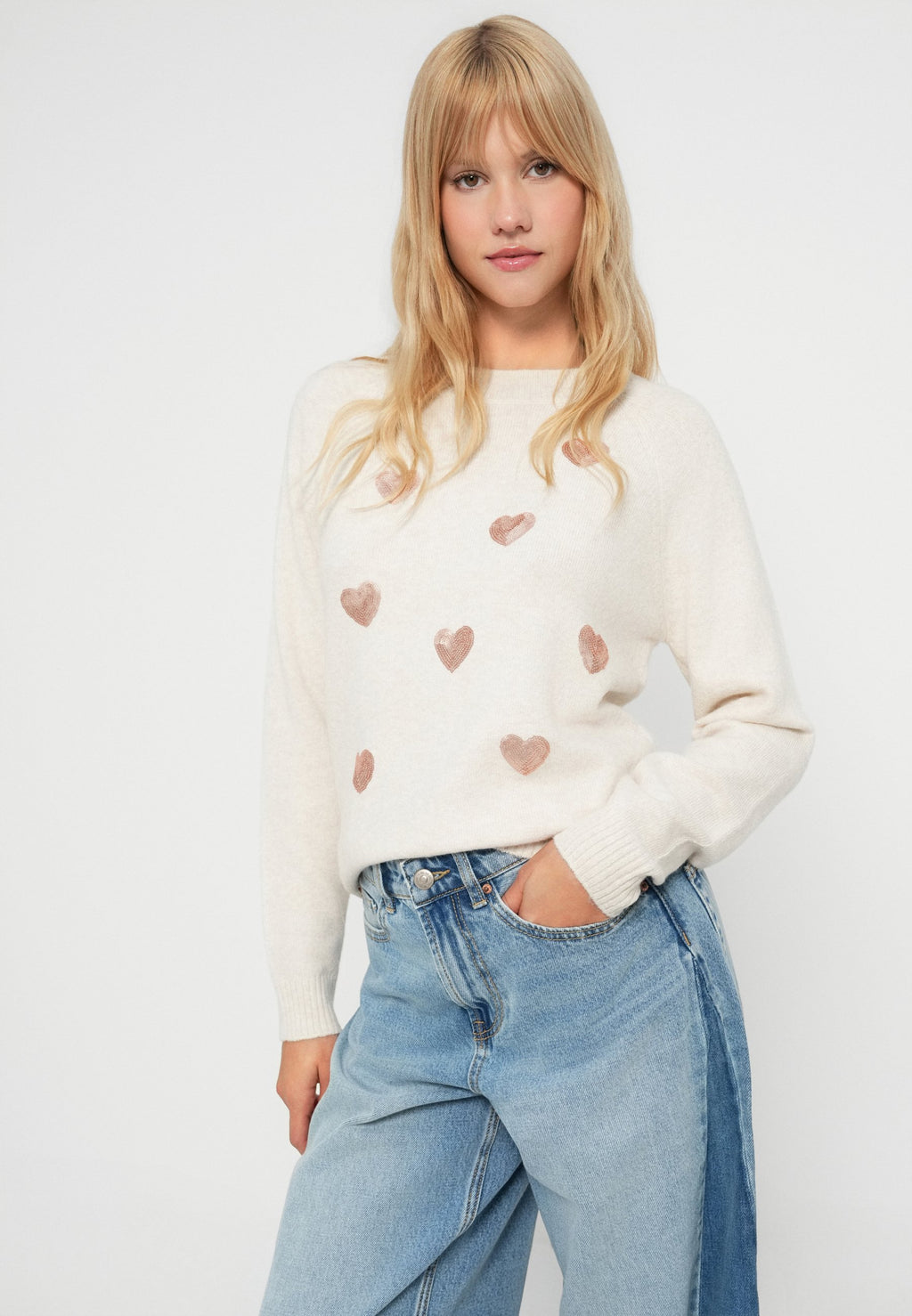 Vero Moda VMDOFFY O NECK SEQUINS PULLOVER