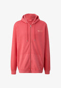 s.Oliver GARMENT-DYED MET CAPUCHON - Cardigan - korallrot