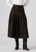 Levi's® YOKED PLEATED - Denim skirt - over a cup skirt