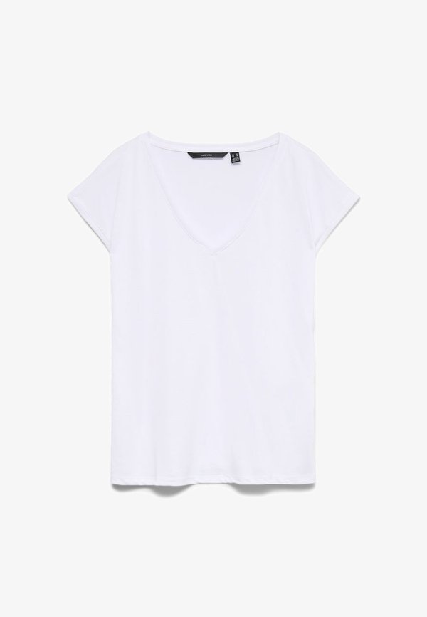 Vero Moda VMFILLI V NECK TEE - Basic T-shirt - bright white