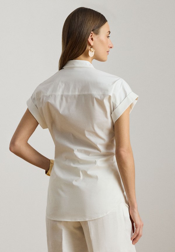 Lauren Ralph Lauren TWIST-FRONT COTTON SHORT-SLEEVE SHIRT