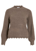 VILA VINIKOLINA O-NECK L/S KNIT TOP - NOOS