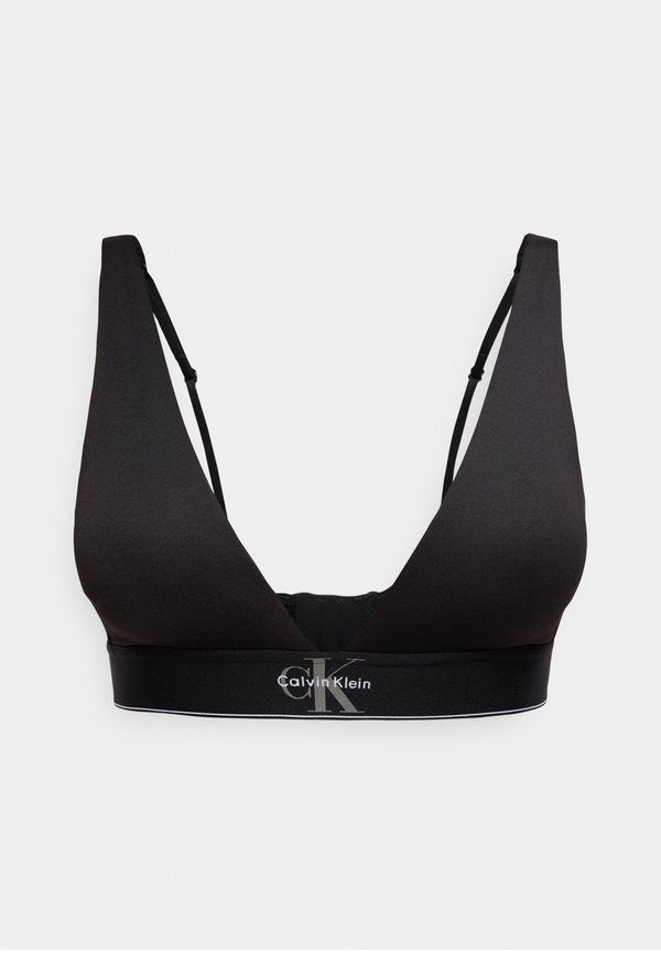 Calvin Klein Underwear LIGHTLY LINED TRIANGLE - CK GRAPHIC - Triangle bra - black