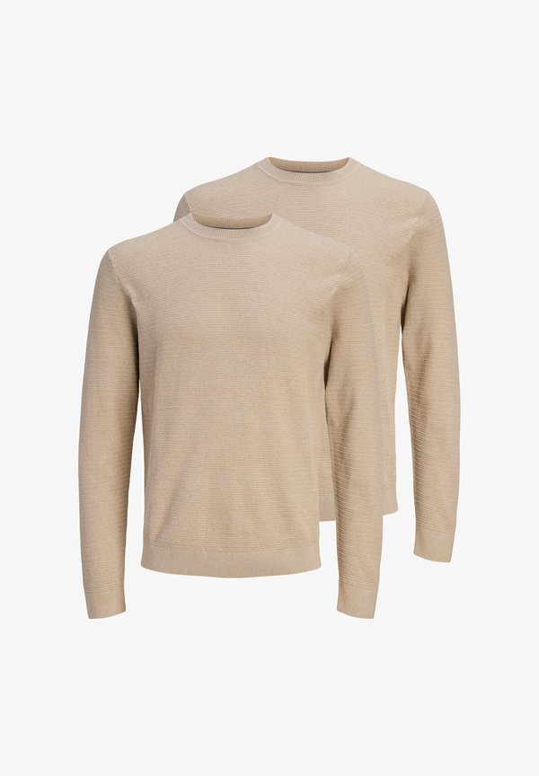 Jack & Jones 2 PACK - Jumper - lemon pepper