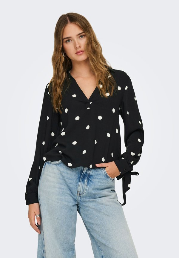 ONLY ONLBELEM - Blouse - black aop cloud dancer dots
