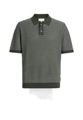 TOM TAILOR Polo shirt - leaf green offwhite stripe