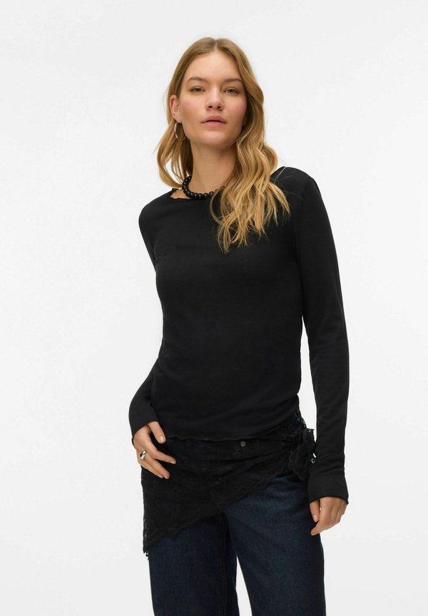 Vero Moda TOP AWGLESHA TOP - Long sleeved top - black