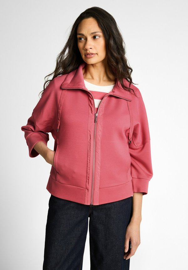 TOM TAILOR BOXY FIT - Zip-up sweatshirt - cozy pink