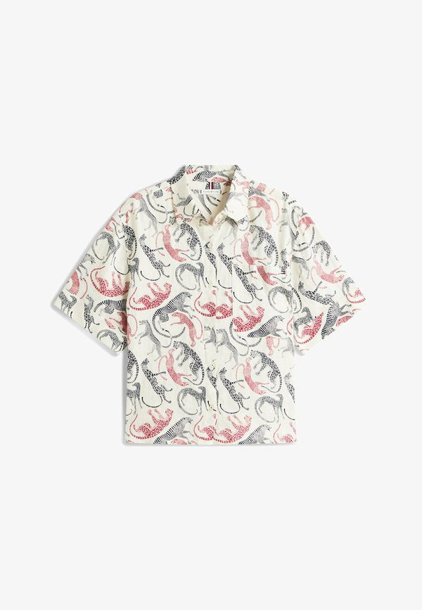 Tommy Hilfiger Button-down blouse - leopard baroque rwb