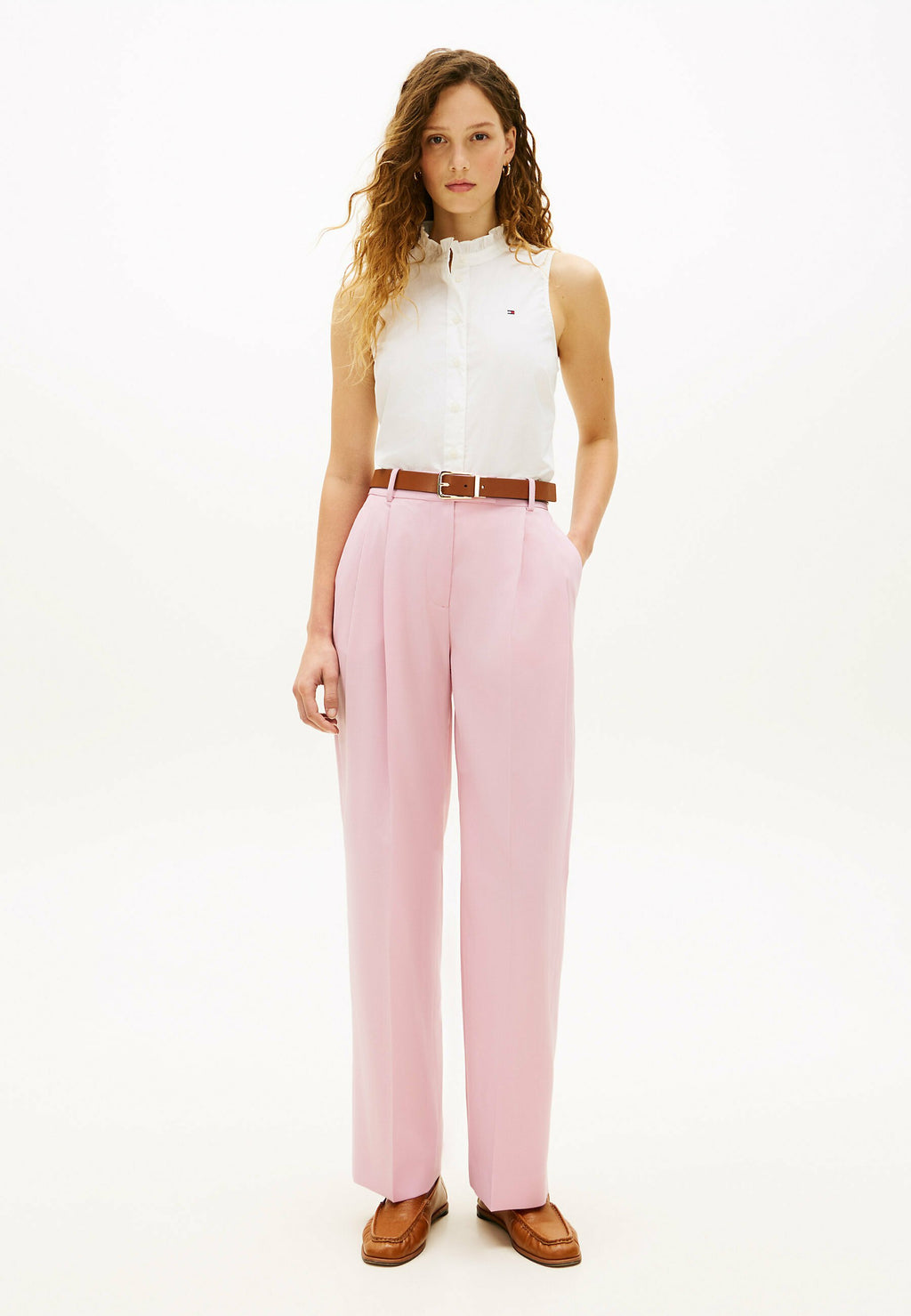 TIMELESS WOOL BLEND RELAXED STRAIGHT TROUSERS Media 2