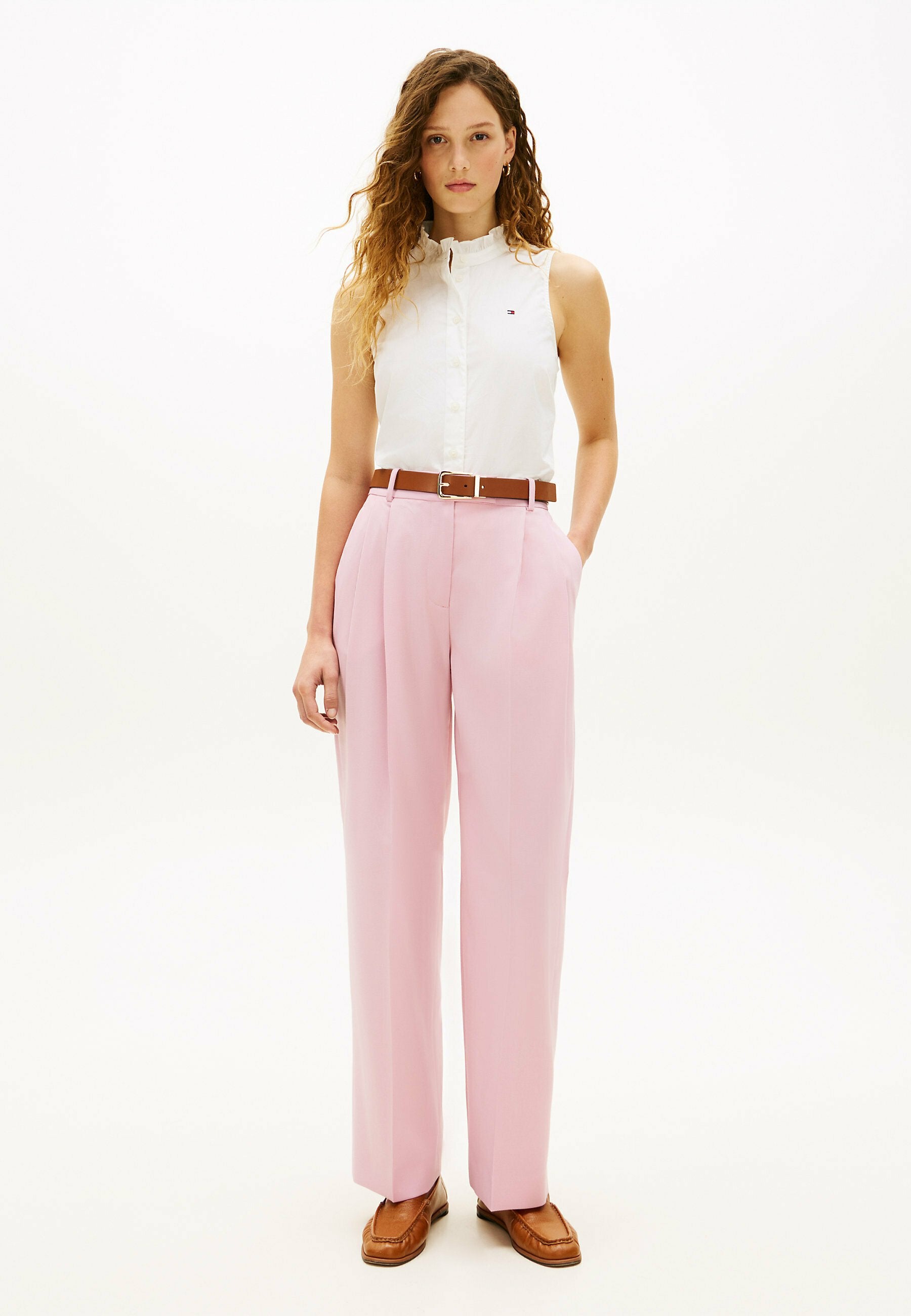 TIMELESS WOOL BLEND RELAXED STRAIGHT TROUSERS Media 2