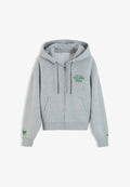 Tommy Hilfiger TOMMY HILFIGER LOGO ZIP-THRU OVERSIZED HOODY - Zip-up sweatshirt - light grey htr