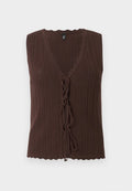 ONLY ONLARONA VNECK STRUCTURE - Top - chocolate martini