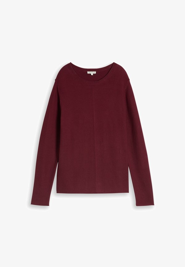 TOM TAILOR KNIT STRUCTURE CREWNECK - Jumper - preppy plum