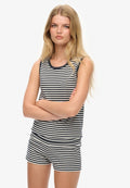 Superdry & Co ATHLETIC ESSENTIALS STRIPE TANK  - Top - eclipse navy stripe