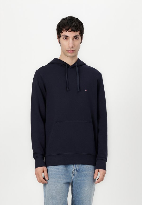 Tommy Hilfiger FLAG EMBROIDERY TERRY DRAWSTRING HOODY - Hoodie - desert sky