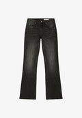 Bershka LOW-RISE SLIM FIT BOOT-CUT JEANS - JEANS - Bootcut jeans - black